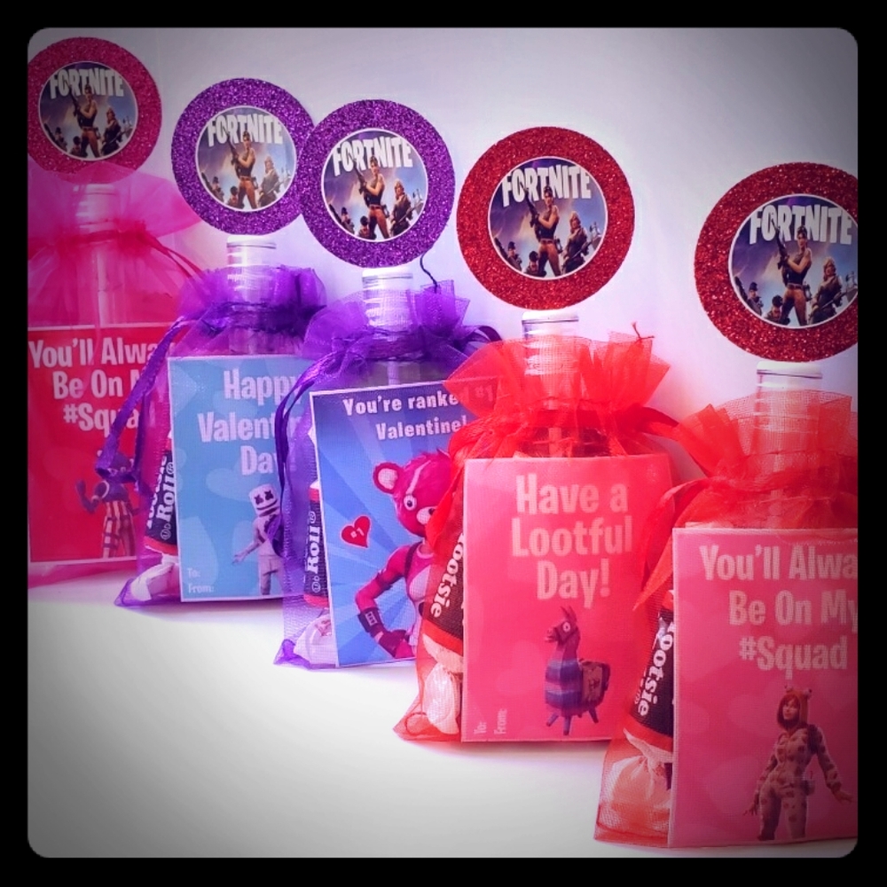 12 filled fortnite favor bags valentines day